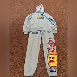 Womens SpongeBob SquarePants jogger set small